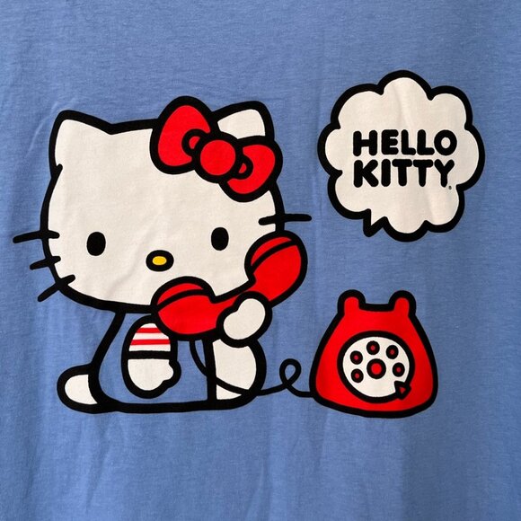 NWOT Hello Kitty by Sanrio Graphic Official Tee M Blue - Picture 4 of 7